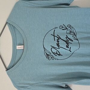 Bella + Canvas | Blue "Plant Lady" Graphic Tee Size Large